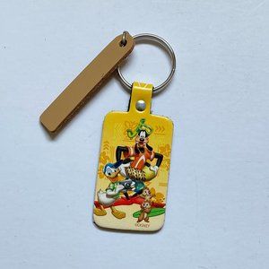 Goofy and Donald Hawaiin Leather Custom Keychain